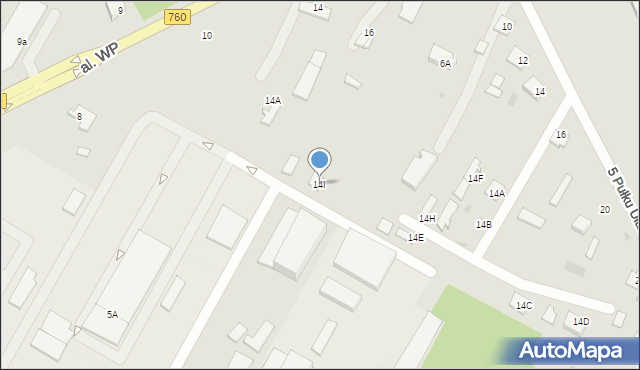 Ostrołęka, 5 Pułku Ułanów, 14j, mapa Ostrołęka