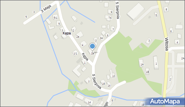 Skalbmierz, 5 Sierpnia, 1a, mapa Skalbmierz