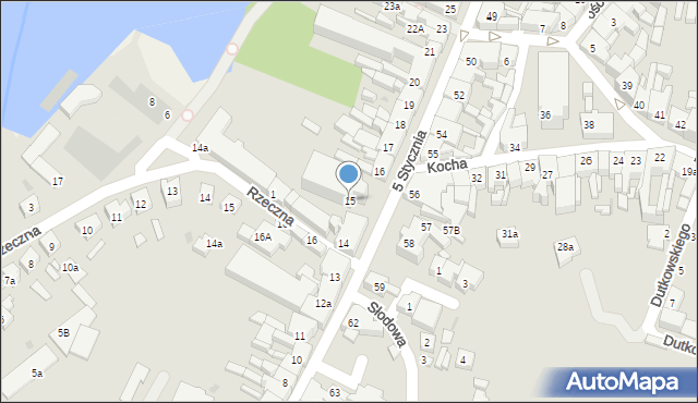 Wolsztyn, 5 Stycznia, 15, mapa Wolsztyn