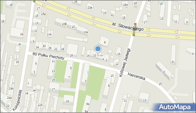 Ostrów Wielkopolski, 60 Pułku Piechoty, 8, mapa Ostrów Wielkopolski