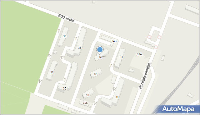 Wieliszew, 600-lecia, 34, mapa Wieliszew