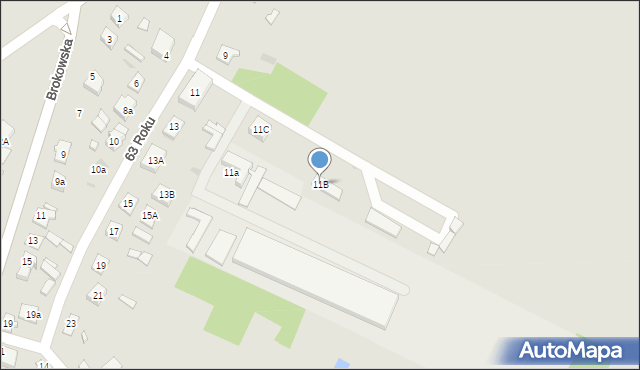 Ostrów Mazowiecka, 63 Roku, 11B, mapa Ostrów Mazowiecka