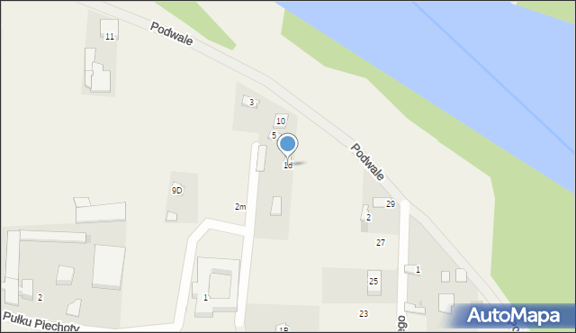 Kępa Kiełpińska, 6 Pułku Piechoty, 1d, mapa Kępa Kiełpińska