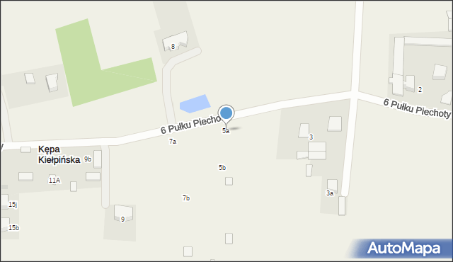 Kępa Kiełpińska, 6 Pułku Piechoty, 5a, mapa Kępa Kiełpińska