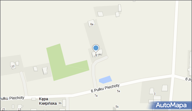 Kępa Kiełpińska, 6 Pułku Piechoty, 8, mapa Kępa Kiełpińska