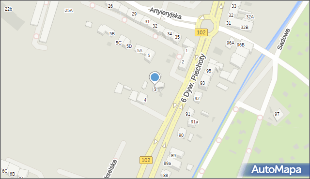 Kołobrzeg, 6 Dywizji Piechoty, 3, mapa Kołobrzegu