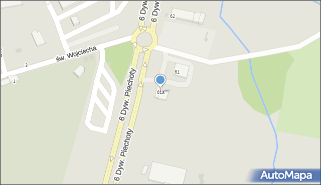 Kołobrzeg, 6 Dywizji Piechoty, 61a, mapa Kołobrzegu