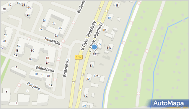 Kołobrzeg, 6 Dywizji Piechoty, 84, mapa Kołobrzegu