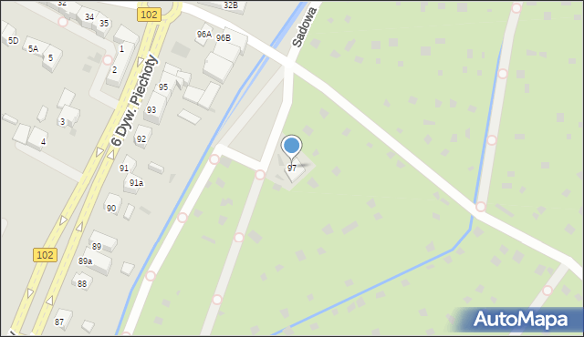 Kołobrzeg, 6 Dywizji Piechoty, 97, mapa Kołobrzegu