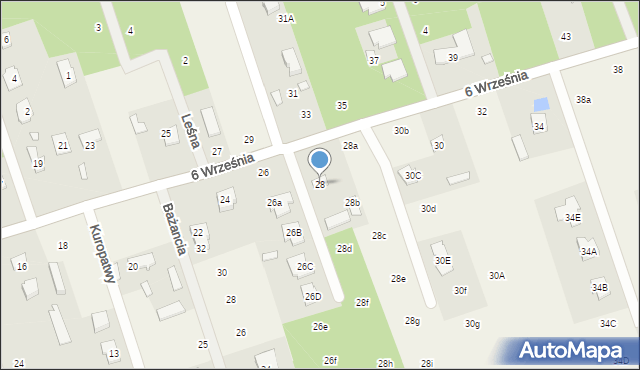Łoś, 6 Września, 28, mapa Łoś