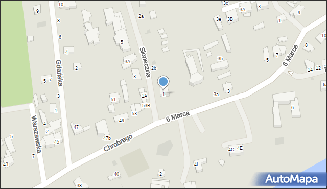 Mielno, 6 Marca, 1, mapa Mielno