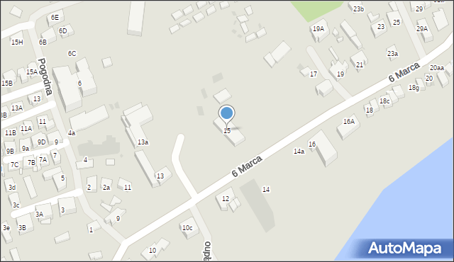 Mielno, 6 Marca, 15, mapa Mielno