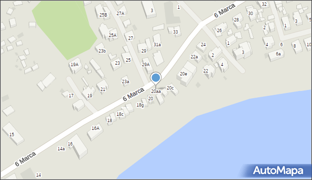 Mielno, 6 Marca, 20d, mapa Mielno