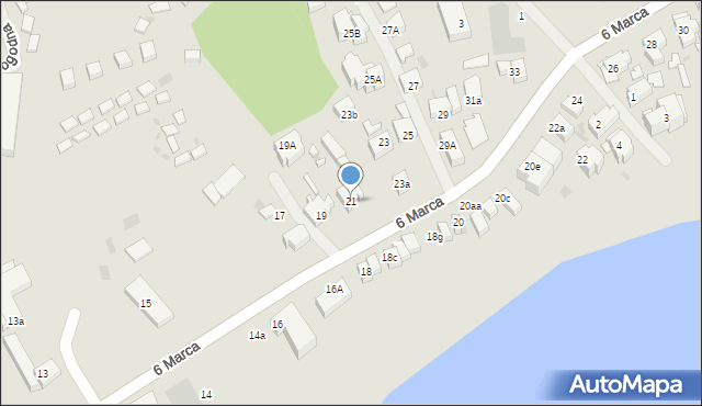 Mielno, 6 Marca, 21, mapa Mielno