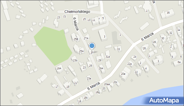 Mielno, 6 Marca, 27, mapa Mielno