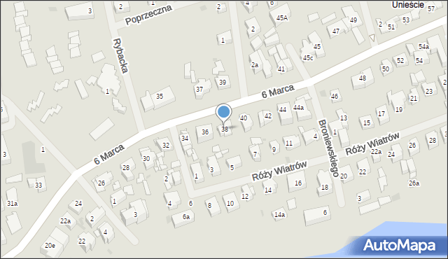 Mielno, 6 Marca, 38, mapa Mielno