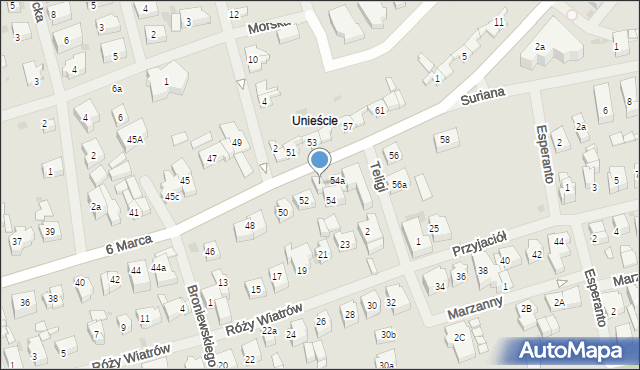 Mielno, 6 Marca, 54b, mapa Mielno