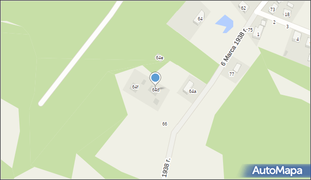 Piece, 6 Marca 1938 r., 64d, mapa Piece