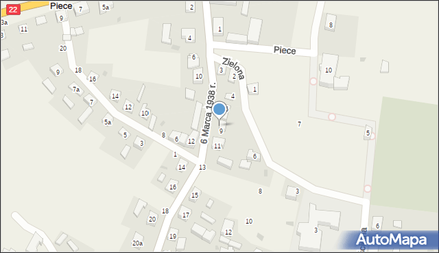 Piece, 6 Marca 1938 r., 9, mapa Piece