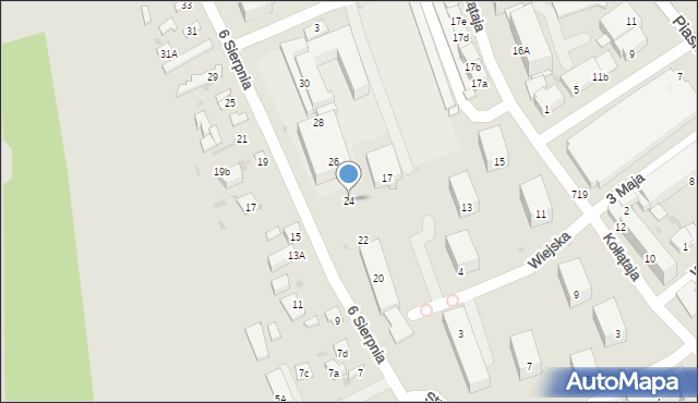 Puławy, 6 Sierpnia, 24, mapa Puław