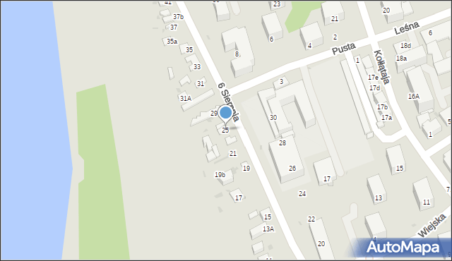 Puławy, 6 Sierpnia, 25, mapa Puław