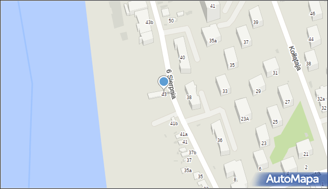 Puławy, 6 Sierpnia, 43, mapa Puław