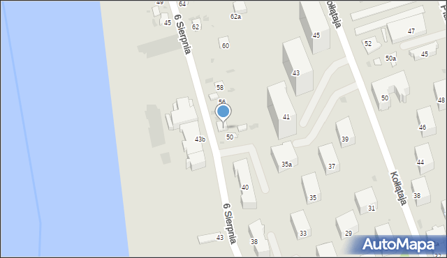 Puławy, 6 Sierpnia, 52, mapa Puław