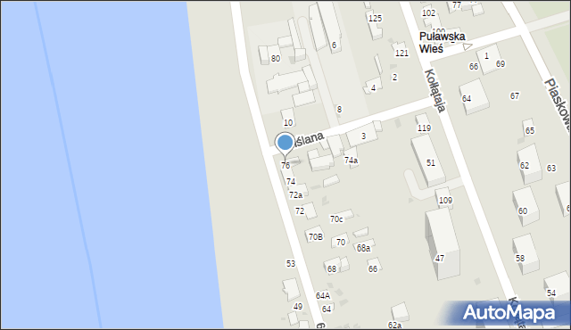 Puławy, 6 Sierpnia, 76, mapa Puław