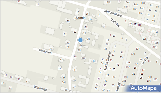 Słomin, 6 Sierpnia, 27, mapa Słomin