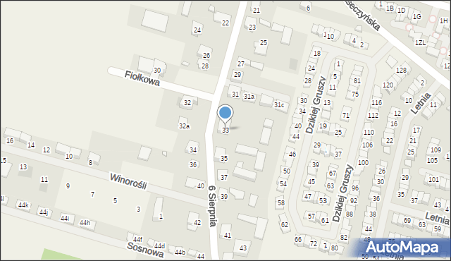 Słomin, 6 Sierpnia, 33, mapa Słomin