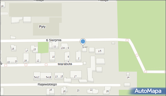 Warszawa, 6 Sierpnia, 7, mapa Warszawy