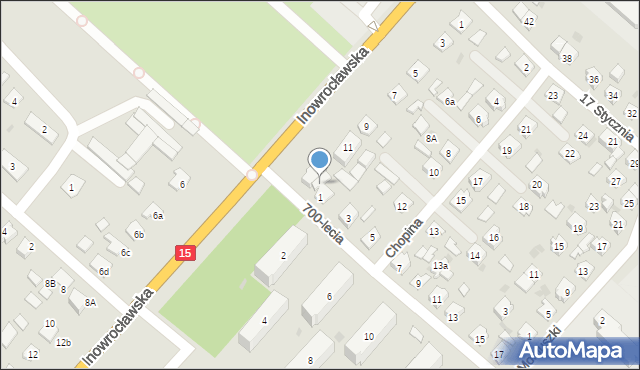 Gniewkowo, 700-lecia, 1a, mapa Gniewkowo