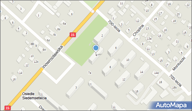 Gniewkowo, 700-lecia, 4, mapa Gniewkowo