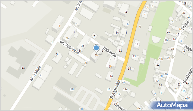 Nowe, 700-lecia, 2b, mapa Nowe