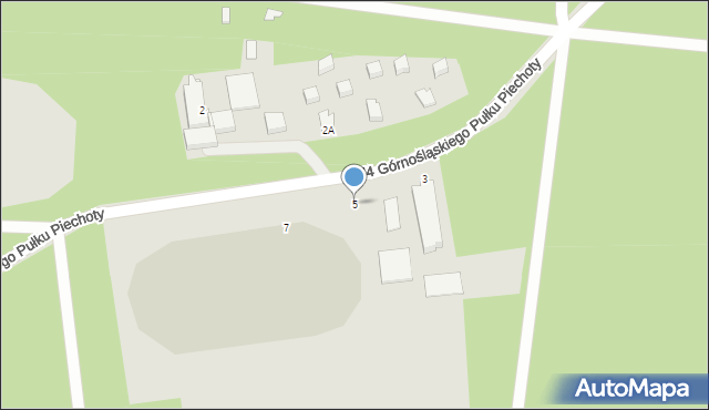 Lubliniec, 74 Górnośląskiego Pułku Piechoty, 5, mapa Lubliniec