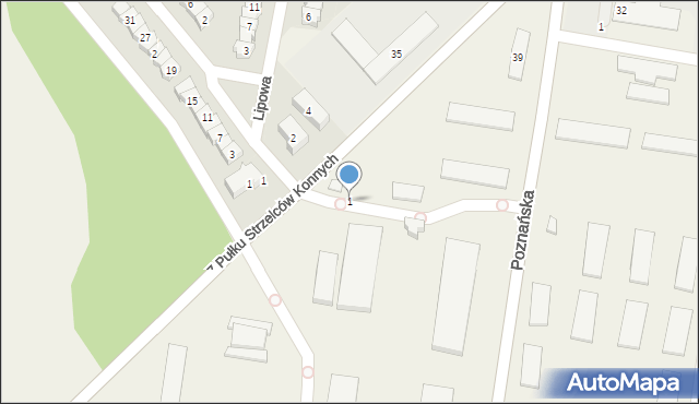 Biedrusko, 7 Pułku Strzelców Konnych, 1, mapa Biedrusko