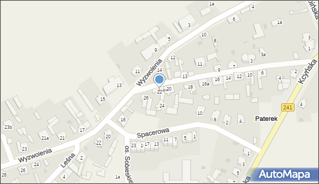 Paterek, 7 Lutego, 22, mapa Paterek
