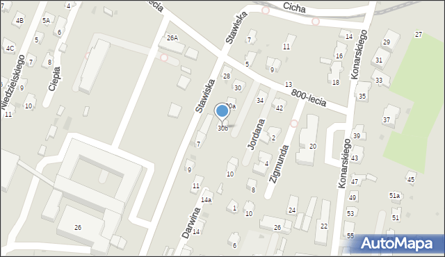 Sanok, 800-lecia, 30b, mapa Sanok