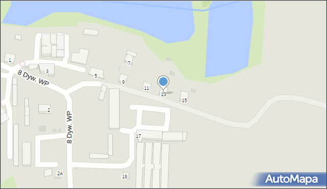 Mordy, 8 Dywizji Wojska Polskiego, 13, mapa Mordy