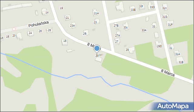 Myszków, 8 Marca, 20, mapa Myszków