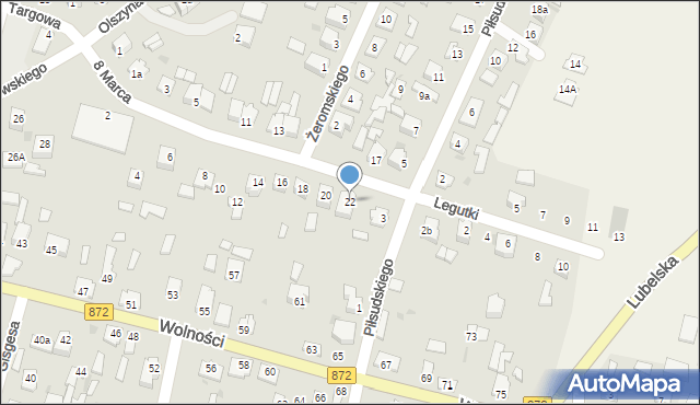 Nisko, 8 Marca, 22, mapa Nisko