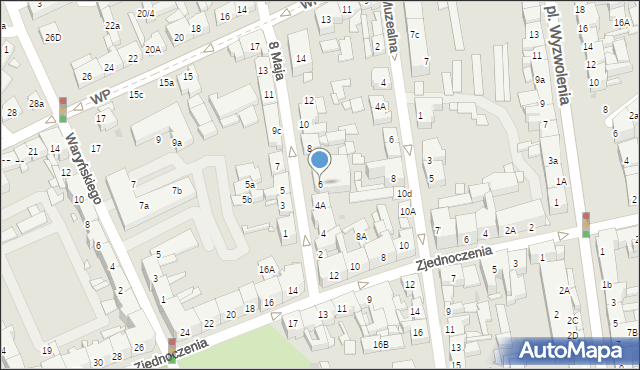 Nowa Sól, 8 Maja, 6, mapa Nowa Sól