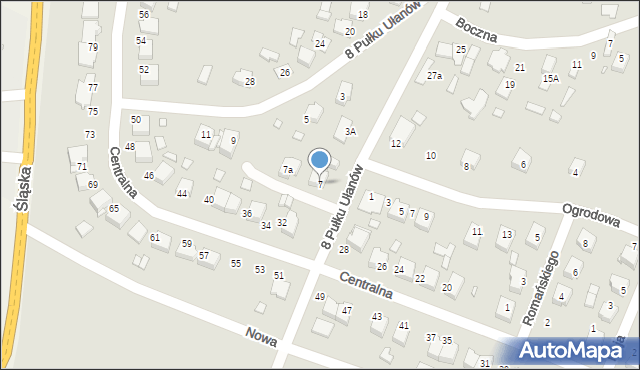 Szczekociny, 8 Pułku Ułanów, 7, mapa Szczekociny