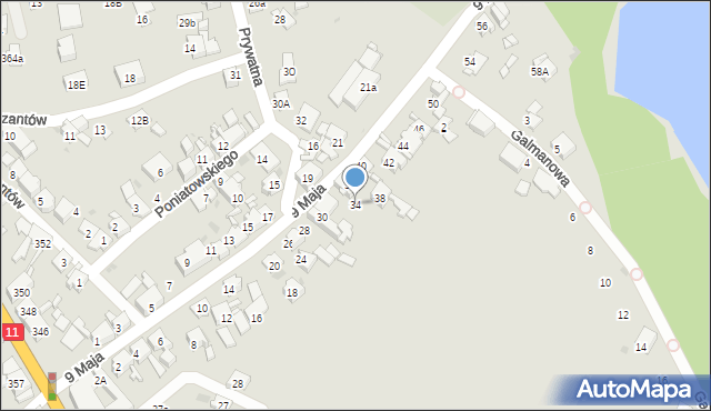 Bytom, 9 Maja, 34, mapa Bytomia