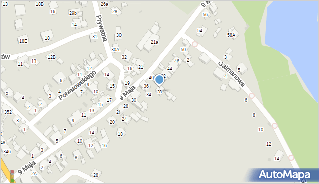 Bytom, 9 Maja, 38, mapa Bytomia