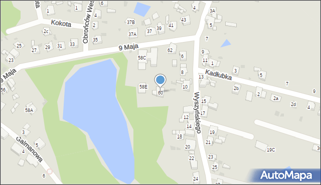 Bytom, 9 Maja, 60, mapa Bytomia