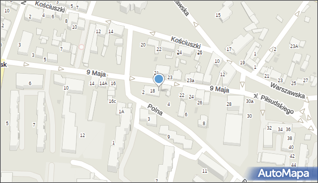 Łask, 9 Maja, 20, mapa Łask