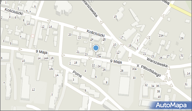 Łask, 9 Maja, 25, mapa Łask