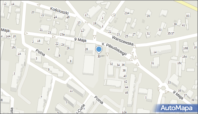 Łask, 9 Maja, 30, mapa Łask