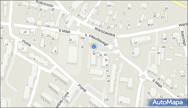 Łask, 9 Maja, 32, mapa Łask